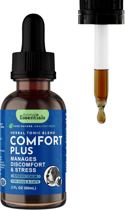 Animal Essentials Herbal Tonic Comfort Plus Manages Discomfort & Stress for Dogs & Cats - 2-oz - Dog Supplements &