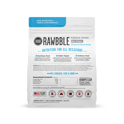 Bixbi Rawbble Freeze Dried Cat Food Chicken & Salmon Recipe - Cat Food 7