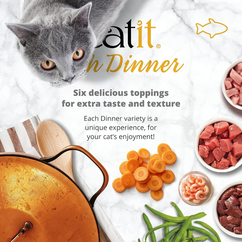 Catit Fish Dinner with Salmon & Green Beans Wet Cat Food (2.8 oz) - Cat Food 5