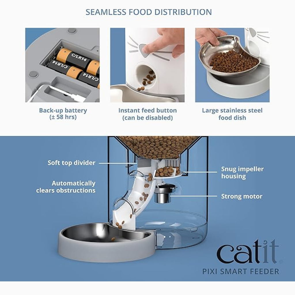 Catit PIXI Smart Feeder App-Controlled Automatic Cat Feeder - Cat Bowls & Feeders 5
