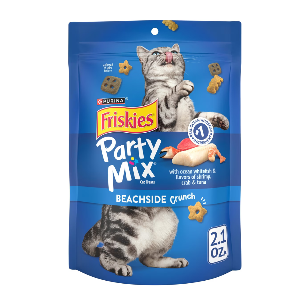 Friskies Party Mix Beachside Crunch Cat Treats - 2.1 oz - Cat Treats 1