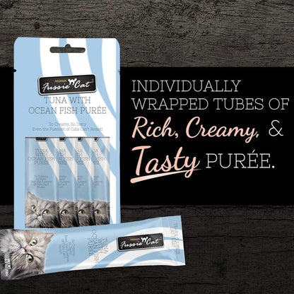 Fussie Cat Tuna with Ocean Fish Puree Lickable Cat Treats