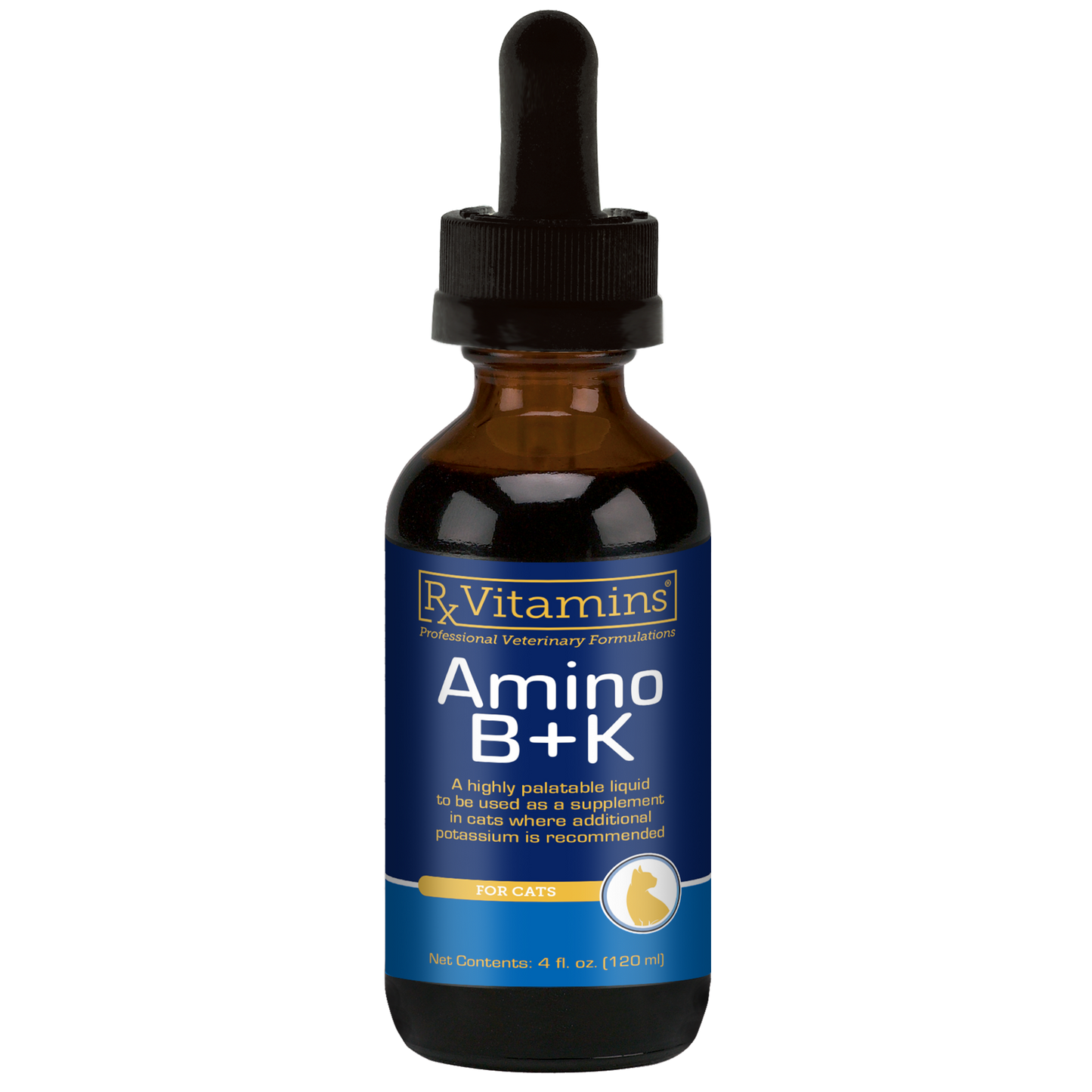 Rx Vitamins Amino B + K Kidney Support for Cats (4 oz) - Cat Supplements & Vitamins 1