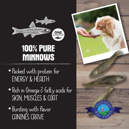 Shepherd Boy Farms Freeze Dried Minnows Treats for Dogs & Cats - Dog & Cat Treats 5