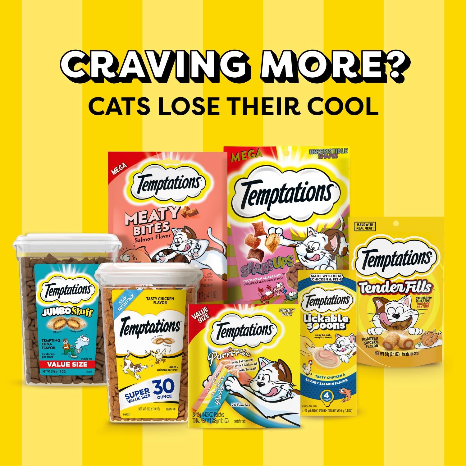 Temptations Classics Seafood Medley Flavor Soft & Crunchy Cat Treats